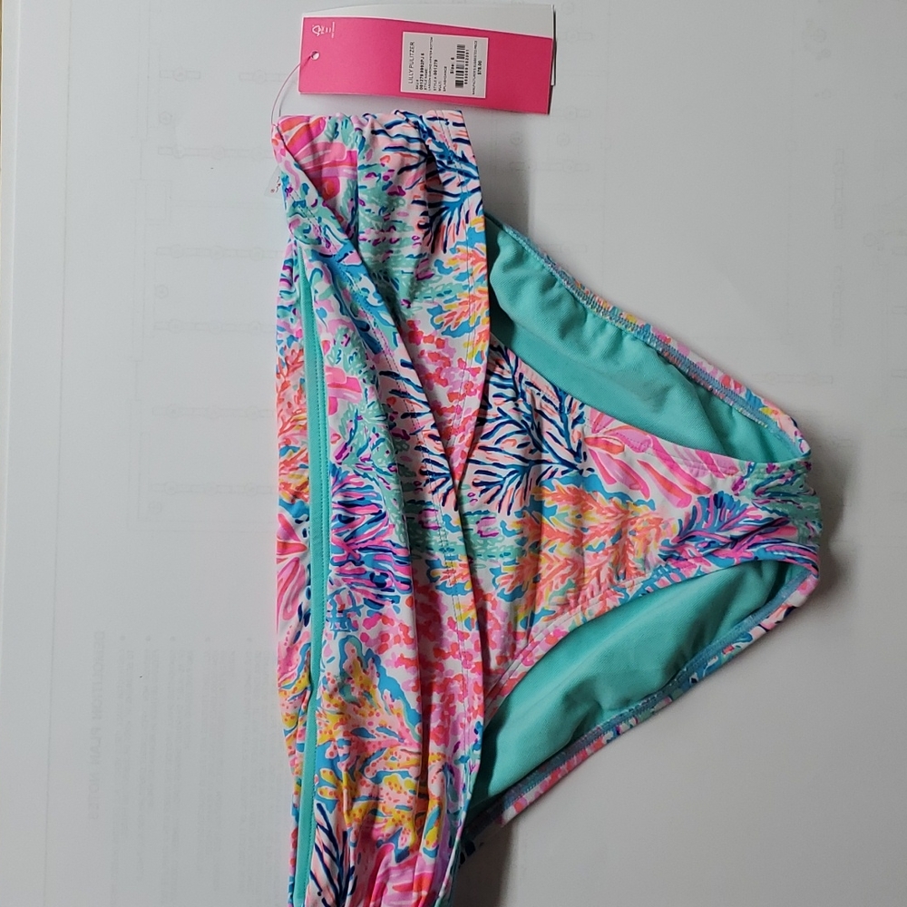 Lilly Pulitzer Lagoon Sarong Hipster Bottom in Splashdance